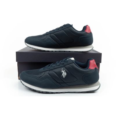 10. U.S Polo Assn buty sportowe sneakersy męskie modne wygodne granatowe