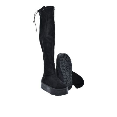 8. Kozaki damskie na platformie zamszowe czarne Big Star SS274264