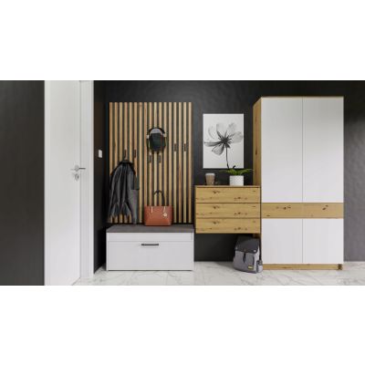 3. Szafka na buty ze schowkiem PARMA 100x35xH49 biel