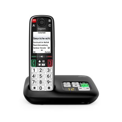 10. Gigaset EASY 500A Telefon analogowy/DECT Nazwa i identyfikacja dzwoniącego Czarny, Srebrny