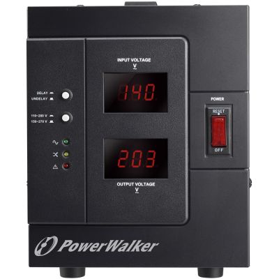 4. PowerWalker AVR 3000 SIV FR regulator napięcia 1 x gniazdo sieciowe 110-280 V Czarny