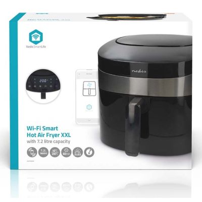 9. Frytkownica beztłuszczowa Nedis SmartLife 7,2l KAAF180BKW