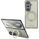 Etui Guess Magnetic Ring Stand Grained Classic Logo MagSafe na Samsung Galaxy Z Fold 8 Ultra - beżowe
