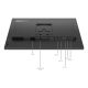 37. Monitor Lenovo ThinkVision P24q-40, 23,8", Systemy ochrony przed włamaniem (IPS), proporcje 16:9, 120 Hz, 4 ms, 2560x1440, 300 cd/m2, HDMI: 1, Krucza czerń, Gwarancja 36 miesięcy