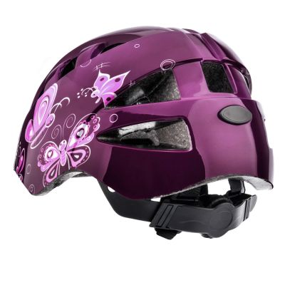 17. Kask rowerowy Meteor KS08 Pink Butterflies 24900-24901