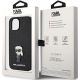 8. Etui Karl Lagerfeld Fixed Glitter Ikonik Logo Metal Pin do iPhone 15 - czarne
