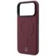 6. Etui Mercedes Leather 3D MagSafe do iPhone 18 Pro / 17 Pro - burgundowe
