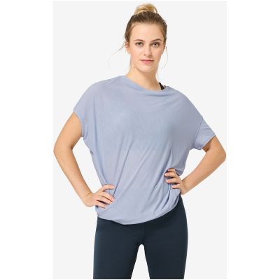 Koszulka z krótkim rękawkiem damska SUPER.NATURAL W YOGA LOOSE TEE niebieska