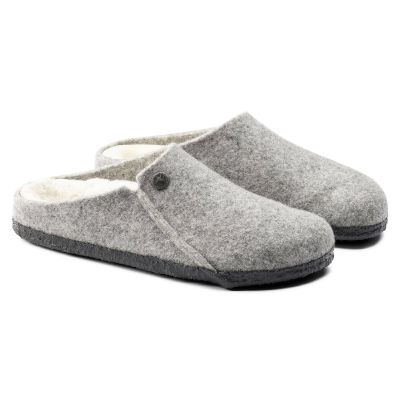 8. Kapcie męskie/damskie ocieplane Birkenstock Zermatt Light Gray z wełnianego filcu regular szerokie (1015092)