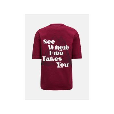 3. Koszulka PEAK PERFORMANCE W Graphic Tee bordowy