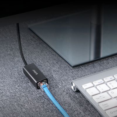 10. Adapter sieciowy Orico XC-R45-V1 USB-C do RJ45 Gigabit Ethernet 1 Gbps - czarny