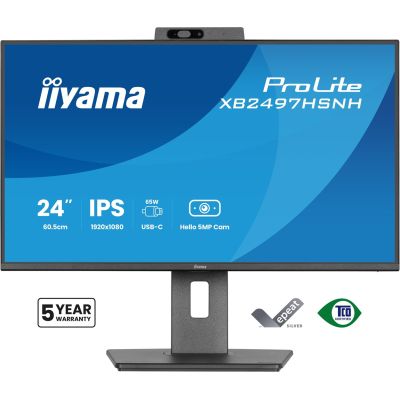 2. iiyama ProLite XB2497HSNH-B1 24IN IPS LCD 4MS 1920X1080 350CD/M2 HDMI/DP/USB 2 monitor komputerowy 60,5 cm (23.8") 1920 x 1080 px Full HD Czarny