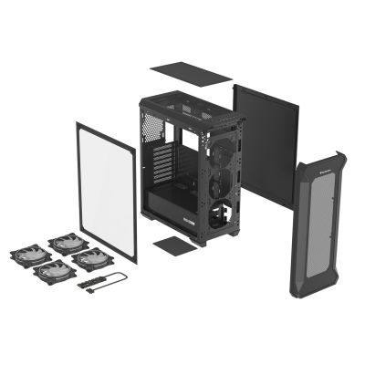 6. Obudowa NATEC Genesis Irid 505 ARGB NPC-1518 (ATX. Micro ATX. Mini ITX; kolor czarny)