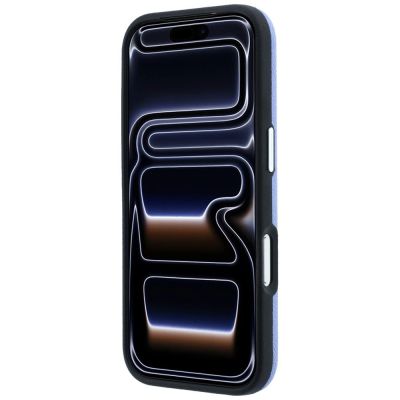 5. Etui Karl Lagerfeld Grained Elongated Logo MagSafe na iPhone 17 Pro Max / 18 Pro Max - niebieskie