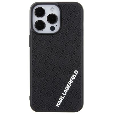 3. Etui Karl Lagerfeld 3D Rubber Multi Logo na iPhone 15 Pro Max - czarne