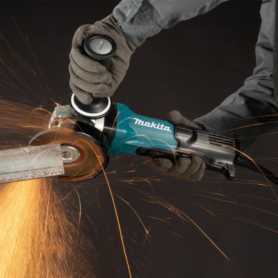 13. MAKITA SZLIFIERKA KĄT.125mm  GA5093X01 1900W WŁĄCZNIK ŁOPATKOWY, REG.OBR., HAMULEC