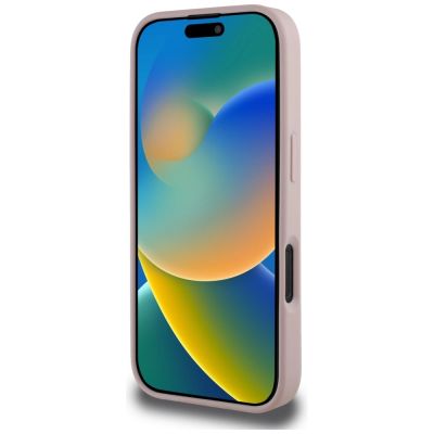 5. Etui Guess Grained Big 4G Logo Small Classic Logo na iPhone 16 Pro - różowe