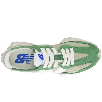 2. Sneakersy damskie/męskie New Balance 327 buty sportowe zamszowe zielone (U327CE)