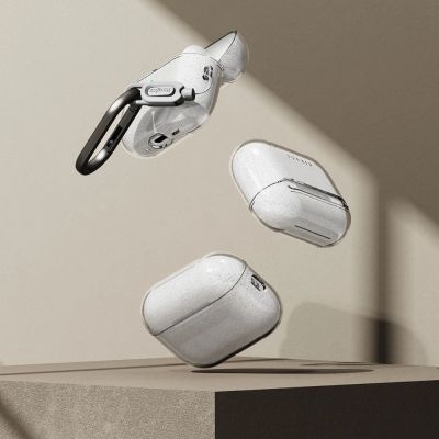 4. Etui Ringke Air na AirPods Pro 3 - przezroczysto-brokatowe