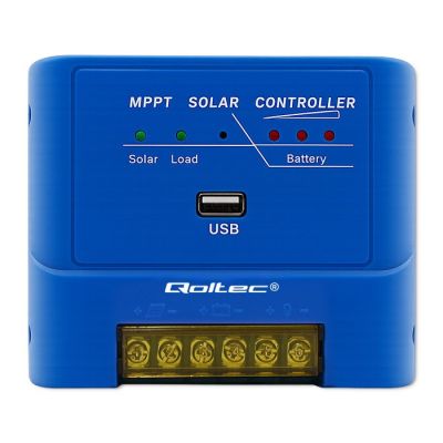 2. QOLTEC REGULATOR ŁADOWANIA MPPT 15A DO ZASILANIA ODBIORNIKÓW DC I ŁADOWANIA AKUMULATORÓW 12V/24V | LIFEPO4