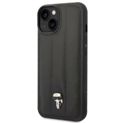 2. Etui Karl Lagerfeld Puffy Ikonik Pin na iPhone 14 / 15 / 13 - czarne