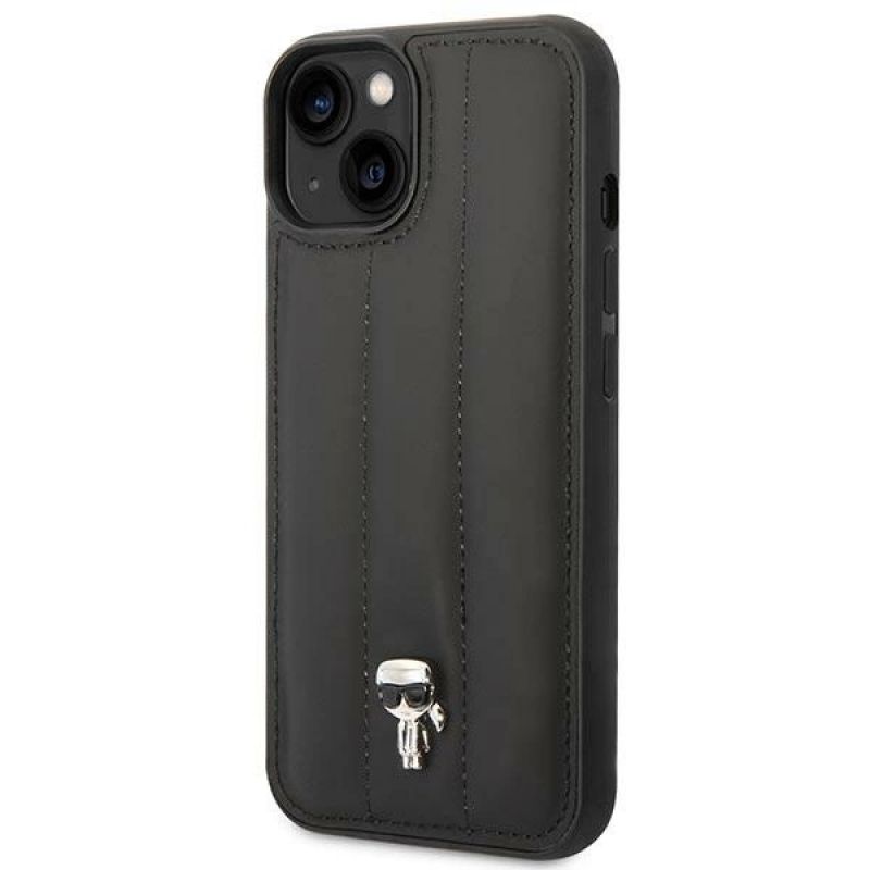 2. Etui Karl Lagerfeld Puffy Ikonik Pin na iPhone 14 / 15 / 13 - czarne