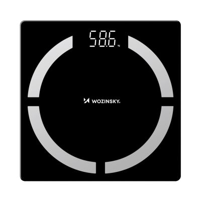 2. Waga łazienkowa Wozinsky WIWL-30 inteligentna Bluetooth - czarna
