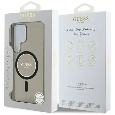 8. Etui Guess Glitter Circle Classic Logo MagSafe do Samsung Galaxy S25 Ultra czarny
