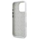 7. Etui Guess Silicone Logo Strass 4G na iPhone 16 Pro - białe