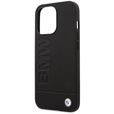 6. Etui BMW Signature Logo Imprint MagSafe na iPhone 14 Pro - czarne