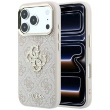 Etui Guess 4G & Big Strass Logo na iPhone 17 Pro / 18 Pro - różowe