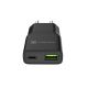 3. NATEC ŁADOWARKA SIECIOWA RIBERA GAN SLIM 1X USB-A + 1X USB-C 20W CZARNA