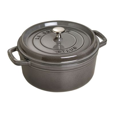 10. STAUB Garnek żeliwny okrągły 40500-246-0 3,8l grafitowy