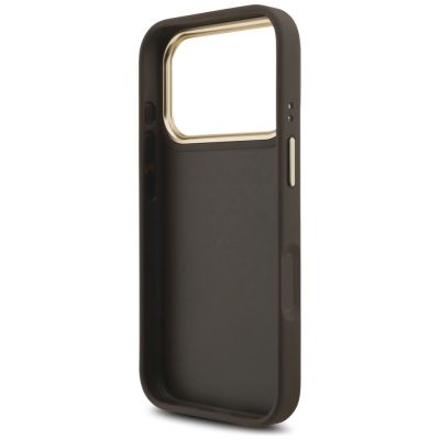 7. Etui Guess 4G Big 4G Classic Logo Big Strap Metal Buttons na iPhone 17 Pro - brązowe