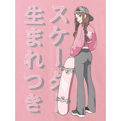 7. T-shirt oversize z nadrukiem dziewczęcy 4F 4FJRAW25TTSHF2936-54S