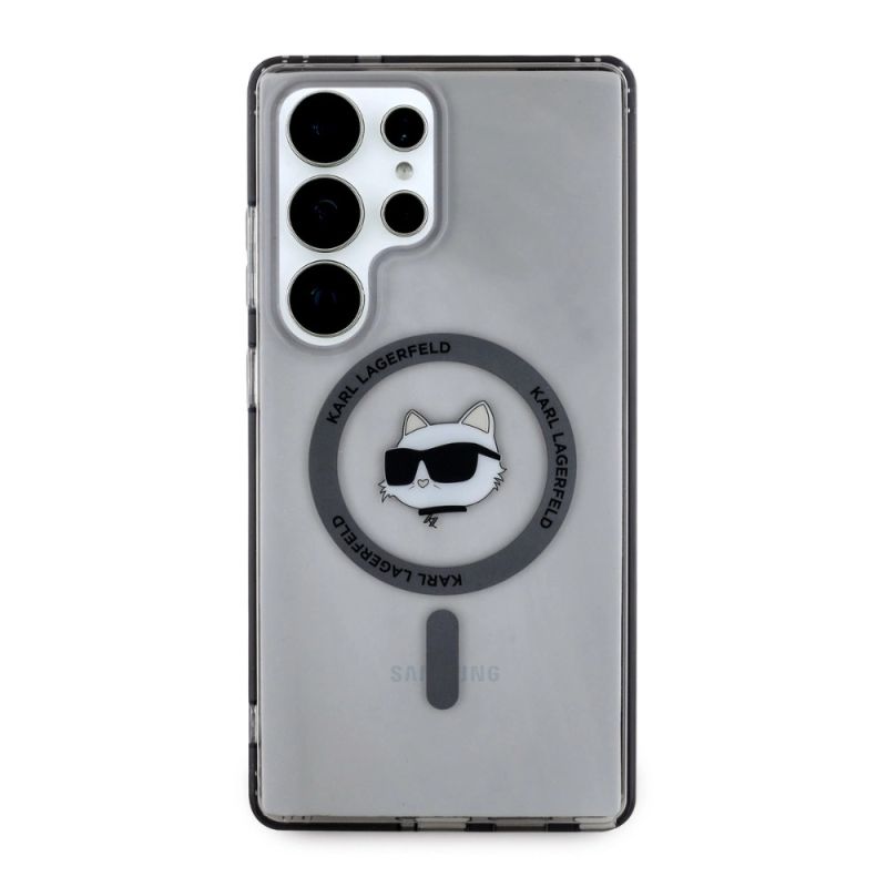 3. Etui Karl Lagerfeld Button Choupette Head Printed Logo MagSafe Samsung Galaxy S25 Ultra czarny