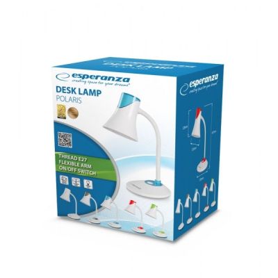 6. ESPERANZA LAMPKA BIURKOWA POLARIS BIAŁA ELD111W