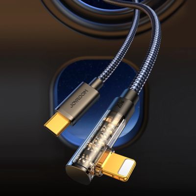 15. Kabel Joyroom Gaming Cable S-CL020A6 Lightning (kątowy) / USB-C (prosty) 20W 1.2 m - czarny