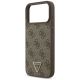 6. Etui Guess Leather 4G Triangle Strass MagSafe na iPhone 17 Pro Max / 18 Pro Max  - brązowe