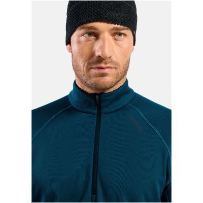 2. Bluza z półgolfem męska Odlo X-ALP Mid layer 1/2 zip zielona