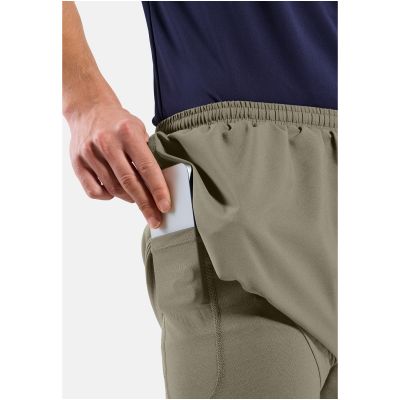 4. Spodenki męskie Odlo ESSENTIAL 6 INCH 2-in-1 short beżowe