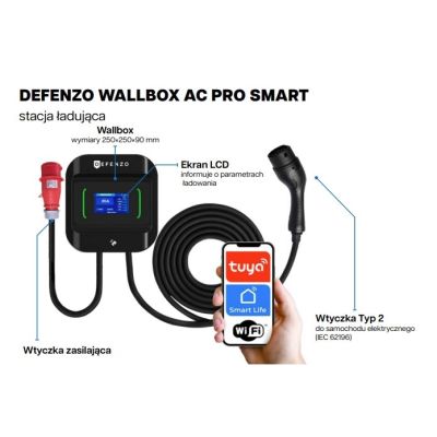 2. DEFENZO ŁADOWARKA DO SAMOCHODÓW ELEKTRYCZNYCH WALLBOX PRO AC22 SMART