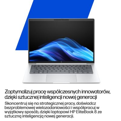 48. HP EliteBook 8 G1i Next Gen AI PC Copilot+ PC Intel Core Ultra 5 228V Laptop 35,6 cm (14") WUXGA 32 GB LPDDR5x-SDRAM 512 GB SSD Wi-Fi 7 (802.11be) Windows 11 Pro Srebrny
