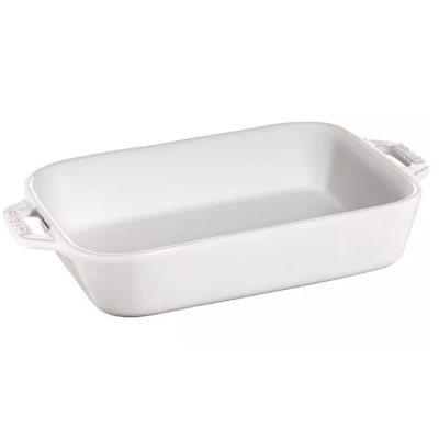 Prostokątny półmisek ceramiczny STAUB 40511-151-0 - biały 4.5 ltr