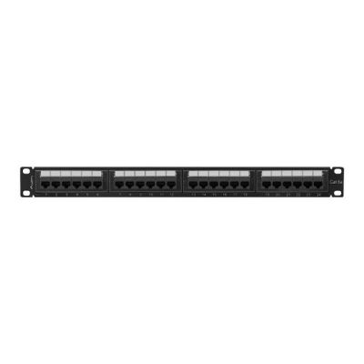 3. LANBERG PATCH PANEL 24 PORT 1U 19" KAT.6A UTP CZARNY PPUA-1024-B