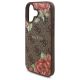 6. Etui Guess 4G Flowers Print MagSafe na iPhone 16 6.1" - brązowe