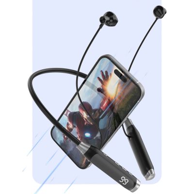9. Słuchawki bezprzewodowe Dudao U5 Max Bluetooth z pałąkiem na szyję - czarne