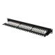 5. Patch panel 24 port 1U 19" kategoria 6A UTP z organizerem kablowym czarny LANBERG