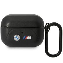 Etui BMW Leather Curved Line na AirPods Pro - czarne