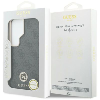8. Etui Guess 4G Rhinestone Round Logo MagSafe na Samsung Galaxy S26 Ultra - czarne